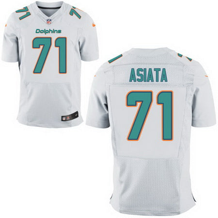 Mens 2017 Nfl Draft Miami Dolphins 71 Isaac Asiata White Road Stitched Nfl Nike Elite Jersey