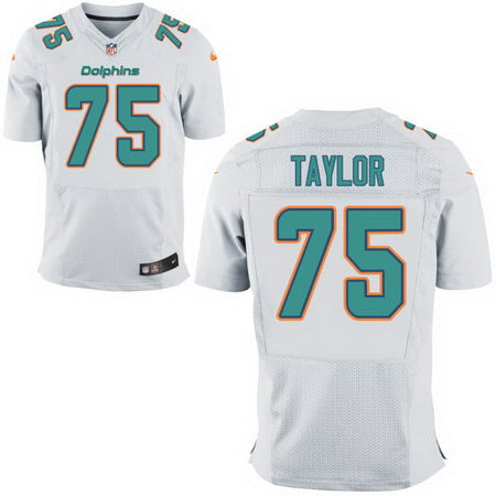 Mens 2017 Nfl Draft Miami Dolphins 75 Vincent Taylor White Road Stitched Nfl Nike Elite Jersey