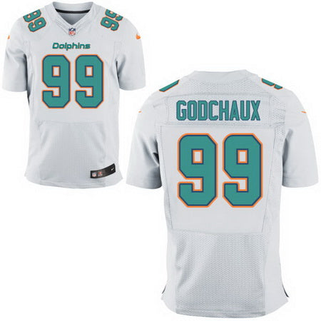 Mens 2017 Nfl Draft Miami Dolphins 99 Davon Godchaux White Road Stitched Nfl Nike Elite Jersey