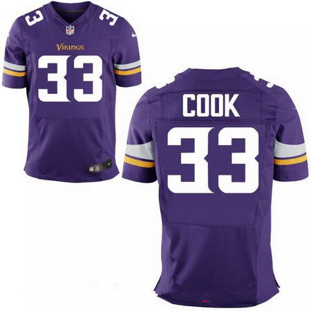 Mens 2017 Nfl Draft Minnesota Vikings 33 Dalvin Cook Purple Team Color Stitched Nfl Nike Elite Jersey