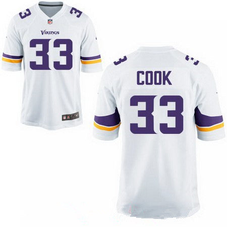 Mens 2017 Nfl Draft Minnesota Vikings 33 Dalvin Cook White Road Stitched Nfl Nike Elite Jersey