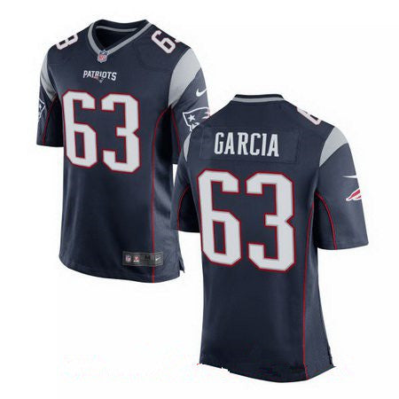 Mens 2017 Nfl Draft New England Patriots 63 Antonio Garcia Navy Blue Team Color Stitched Nfl Nike Elite Jersey