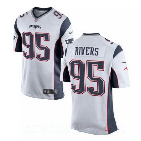 Mens 2017 Nfl Draft New England Patriots 95 Derek Rivers White Road Stitched Nfl Nike Elite Jersey
