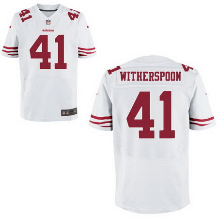 Mens 2017 Nfl Draft San Francisco 49ers 41 Ahkello Witherspoon White Road Stitched Nfl Nike Elite Jersey