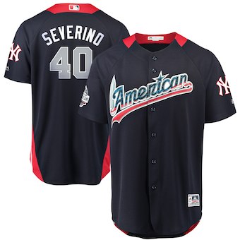 Mens American League 40 Luis Severino Majestic Navy 2018 Mlb All star Game Home Run Derby Player Jersey