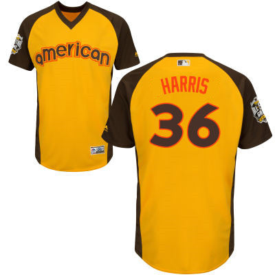 Mens American League Houston Astros 36 Will Harris Gold 2016 Mlb All star Cool Base Collection Jersey