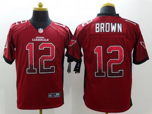 Mens Arizona Cardinals 12 John Brown Nike Drift Fashion Red Elite Jersey