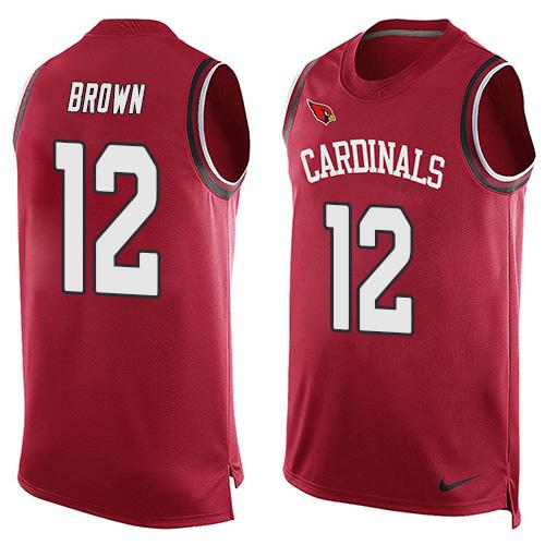 Mens Arizona Cardinals 12 John Brown Red Hot Pressing Player Name Number Nike Nfl Tank Top Jersey