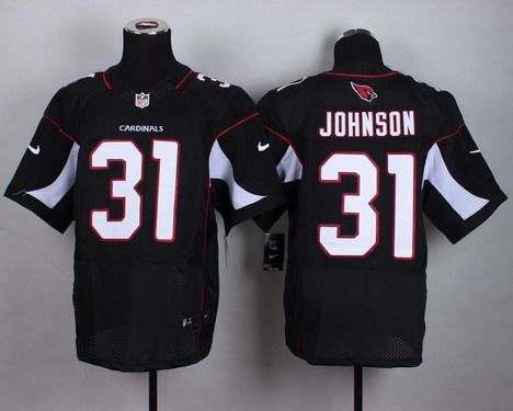Mens Arizona Cardinals 31 David Johnson Nike Black Elite Jersey