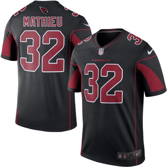 Mens Arizona Cardinals 32 Tyrann Mathieu Nike Black Color Rush Legend Jersey