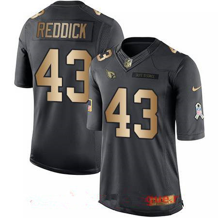 Mens Arizona Cardinals 43 Haason Reddick Anthracite Gold 2016 Salute To Service Stitched Nfl Nike Limited Jersey