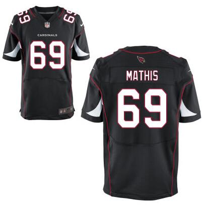 Mens Arizona Cardinals 69 Evan Mathis Black Alternate Nfl Nike Elite Jersey