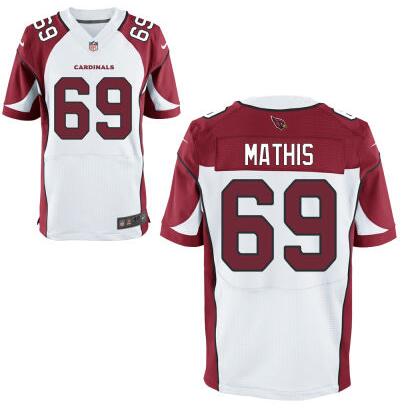 Mens Arizona Cardinals 69 Evan Mathis White Road Nfl Nike Elite Jersey