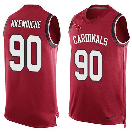 Mens Arizona Cardinals 90 Robert Nkemdiche Red Hot Pressing Player Name Number Nike Nfl Tank Top Jersey