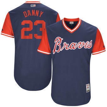 Mens Atlanta Braves Danny Santana Danny Majestic Navy 2017 Players Weekend Authentic Jersey