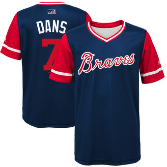 Mens Atlanta Braves Dansby Swanson Dans Majestic Navy 2017 Players Weekend Jersey
