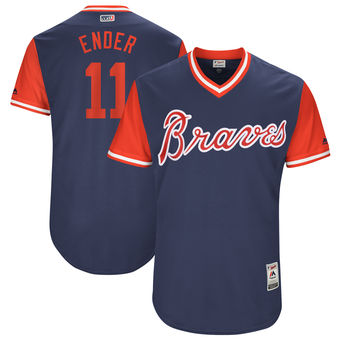 Mens Atlanta Braves Ender Inciarte Ender Majestic Navy 2017 Players Weekend Authentic Jersey