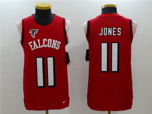 Mens Atlanta Falcons 11 Julio Jones Red Color Rush 2017 Vest Stitched Nfl Nike Tank Top Jersey