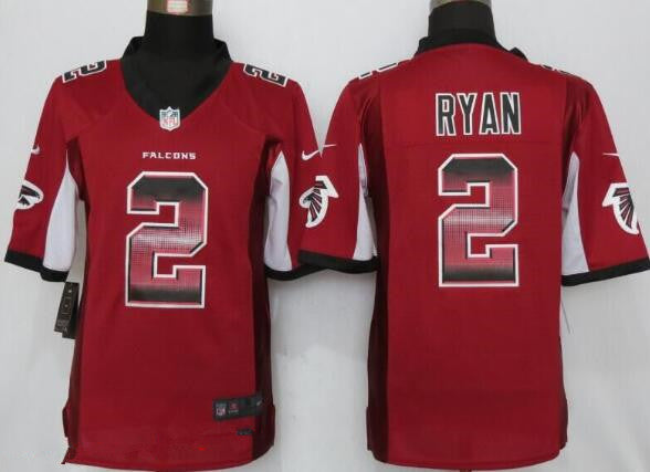 Mens Atlanta Falcons 2 Matt Ryan Red Stitched Nfl 2015 Nike Strobe Fashion Jersey