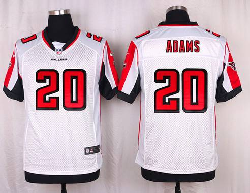 Mens Atlanta Falcons 20 Phillip Adams White Road Nfl Nike Elite Jersey