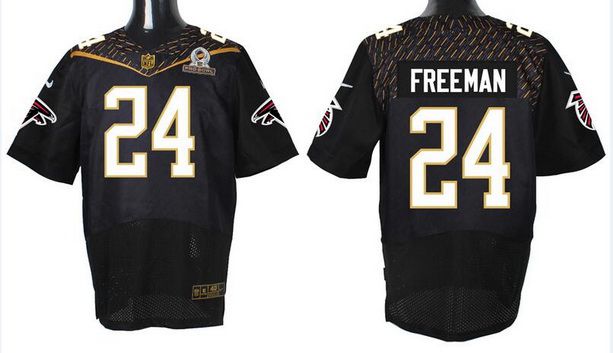 Mens Atlanta Falcons 24 Devonta Freeman Black 2016 Pro Bowl Nike Elite Jersey