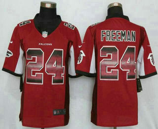 Mens Atlanta Falcons 24 Devonta Freeman Red Strobe 2015 Nfl Nike Fashion Jersey