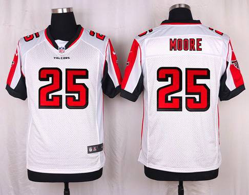 Mens Atlanta Falcons 25 William Moore White Road Nfl Nike Elite Jersey