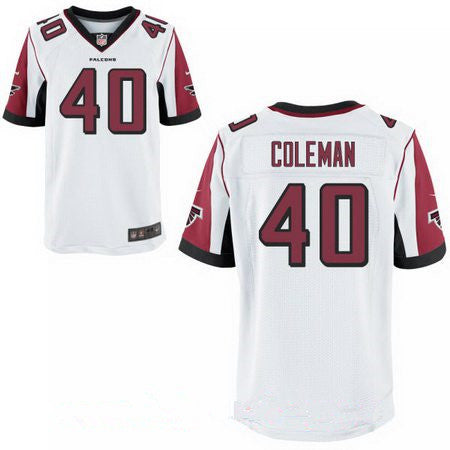 Mens Atlanta Falcons 40 Derrick Coleman White Road Stitched Nfl Nike Elite Jersey
