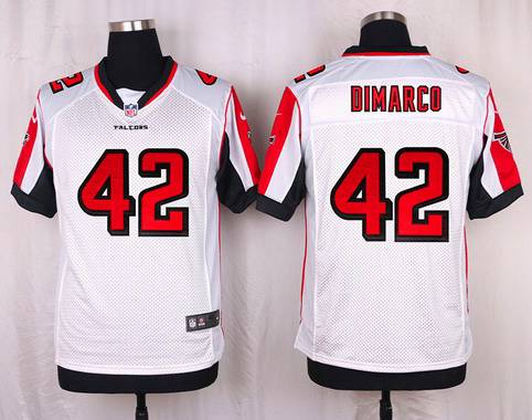Mens Atlanta Falcons 42 Patrick Dimarco White Road Nfl Nike Elite Jersey
