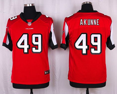 Mens Atlanta Falcons 49 Derek Akunne Red Team Color Nfl Nike Elite Jersey