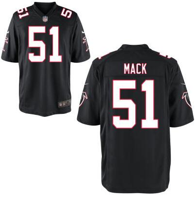 Mens Atlanta Falcons 51 Alex Mack Black Alternate Nfl Nike Elite Jersey
