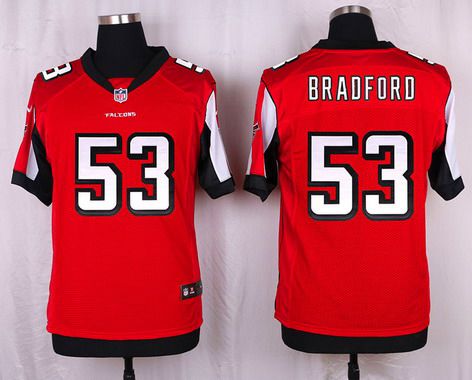 Mens Atlanta Falcons 53 Allen Bradford Red Team Color Nfl Nike Elite Jersey