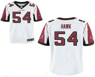 Mens Atlanta Falcons 54 A J Hawk White Road Stitched Nfl Nike Elite Jersey