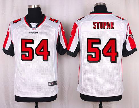 Mens Atlanta Falcons 54 Nate Stupar White Road Nfl Nike Elite Jersey