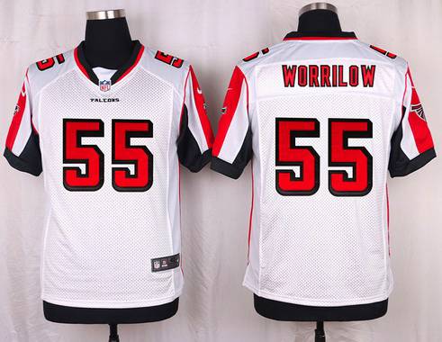 Mens Atlanta Falcons 55 Paul Worrilow White Road Nfl Nike Elite Jersey