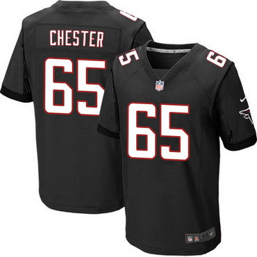 Mens Atlanta Falcons 65 Chris Chester Black Alternate Nfl Nike Elite Jersey