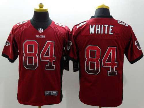 Mens Atlanta Falcons 84 Roddy White Nike Drift Fashion Red Elite Jersey