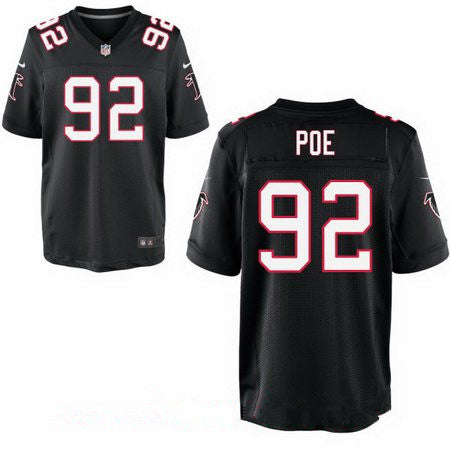 Mens Atlanta Falcons 92 Dontari Poe Black Alternate Stitched Nfl Nike Elite Jersey