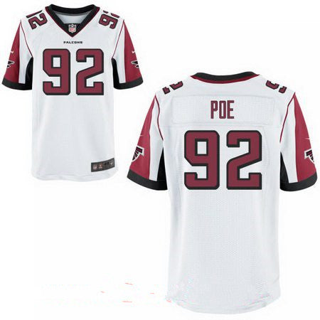 Mens Atlanta Falcons 92 Dontari Poe White Road Stitched Nfl Nike Elite Jersey