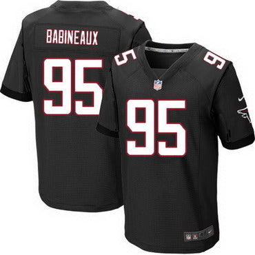 Mens Atlanta Falcons 95 Jonathan Babineaux Black Alternate Nfl Nike Elite Jersey
