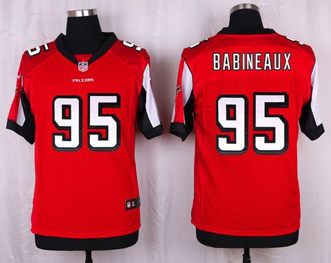 Mens Atlanta Falcons 95 Jonathan Babineaux Red Team Color Nfl Nike Elite Jersey