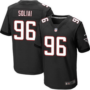 Mens Atlanta Falcons 96 Paul Soliai Black Alternate Nfl Nike Elite Jersey