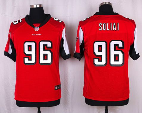 Mens Atlanta Falcons 96 Paul Soliai Red Team Color Nfl Nike Elite Jersey