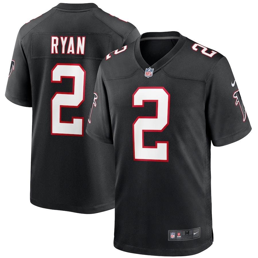 Mens Atlanta Falcons Matt Ryan Nike Black Throwback Game Jersey