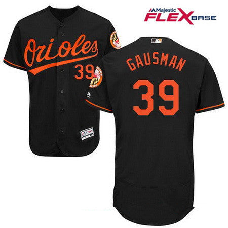 Mens Baltimore Orioles 39 Kevin Gausman Black Alternate Stitched Mlb Majestic Flex Base Jersey