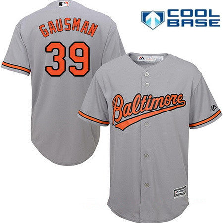 Mens Baltimore Orioles 39 Kevin Gausman Gray Road Stitched Mlb Majestic Cool Base Jersey