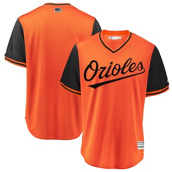 Mens Baltimore Orioles Blank Majestic Orange 2018 Players Weekend Team Jersey