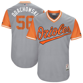 Mens Baltimore Orioles Darren Oday Odachowski Majestic Gray 2017 Players Weekend Authentic Jersey