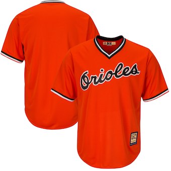 Mens Baltimore Orioles Majestic Blank Orange Alternate Big Tall Cooperstown Cool Base Team Jersey