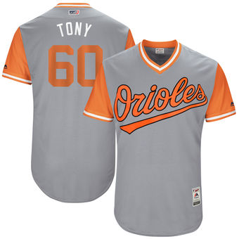 Mens Baltimore Orioles Mychal Givens Tony Majestic Gray 2017 Players Weekend Authentic Jersey